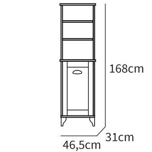 Badezimmersäule Vintage BRI-1149 Weiß - Holzwerkstoff - Kunststoff - 47 x 168 x 31 cm