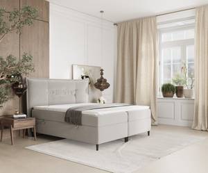 Boxspringbett Koussi II Taschenfederkern Beige - Breite: 180 cm