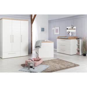 Lit bébé évolutif Nele Blanc - Bois manufacturé - 76 x 81 x 144 cm