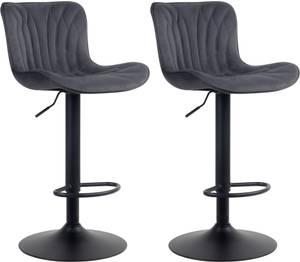 Tabourets de bar Linus Lot de 2 Noir