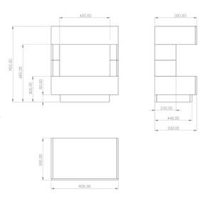 Glow Fire Kleist OMC500Holz Elektrokamin Weiß - Holzwerkstoff - Metall - 80 x 90 x 50 cm