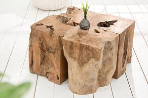 Beistelltisch WOOD Braun - Massivholz - Holzart/Dekor - 30 x 40 x 30 cm