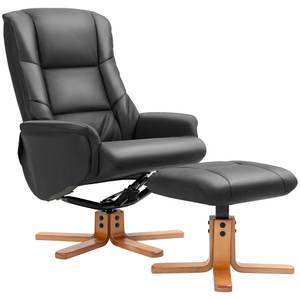 Relaxsessel mit Hocker 839-962V00BK Schwarz