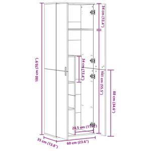 Highboard DE9732 Braun - Holzwerkstoff - 35 x 180 x 60 cm