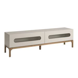 TV-Schrank aus Grau und Walnussholz Grau - Holzwerkstoff - 180 x 51 x 41 cm