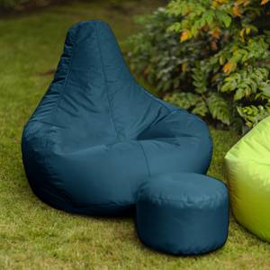 Recliner Gaming Sitzsack + Hocker Nachtblau