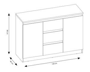 Kommode VIVA 5 Weiß - Holzwerkstoff - 120 x 84 x 40 cm