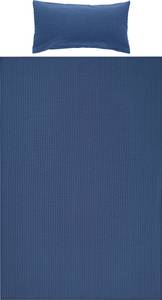 Bettwäsche 117176 2-teilig Hochglanz Nachtblau - 135 x 200 cm