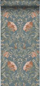 Tapete Blumenmuster im Jugendstil 7373 Multicolor - 53 x 1005 x 1005 cm