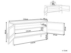 Buffet MORLEY Blanc - Métal - 118 x 60 x 40 cm