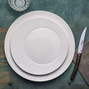 Assiette plate Ellipse  x6 Blanc - Porcelaine - 28 x 3 x 28 cm