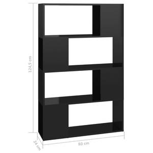 Bücherschrank 3008357 Schwarz - Holzwerkstoff - 80 x 125 x 24 cm