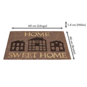 Kokosmatte COCO STYLE Sweet Home II Beige - Textil - 40 x 2 x 60 cm