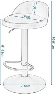 Barhocker Ronny (2er Set) Anthrazit