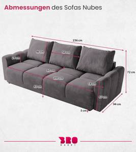 Sofa mit Schalffunktion NUBES Altrosa
