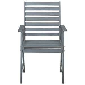 Garten-Essstühle 2er Set D6150 Grau - 62 x 92 x 56 cm