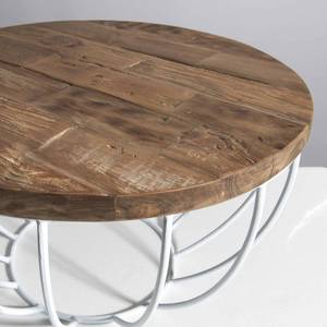 Table basse coque en teck recyclé Marron - Bois massif - 60 x 34 x 60 cm