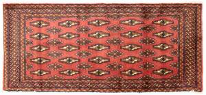 Turkaman - 130x60cm Rot - Naturfaser - 60 x 1 x 130 cm