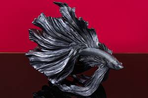 Deko Figur CROWNTAIL Schwarz - Kunststoff - 32 x 36 x 13 cm