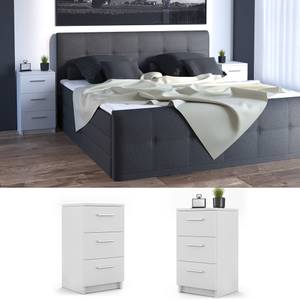 Nachtschrank Weiß für Boxspringbett Weiß