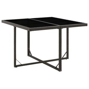 Table de jardin Noir - Métal - Polyrotin - 109 x 74 x 109 cm