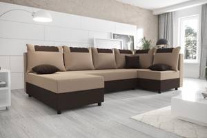 Ecksofa STARI6 Beige - Braun - Ecke davorstehend rechts