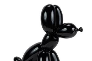 Sculpture moderne Puppy Love Noir - Pierre artificielle - Matière plastique - 30 x 28 x 18 cm