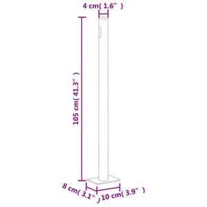 Auvent latéral 3000732-1 Marron - Hauteur : 170 cm