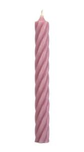 Stabkerze Twist antikrosa 350/28 Pink - Wachs - 3 x 35 x 3 cm