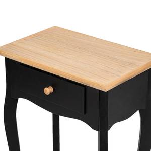 Table de chevet MONTAIGNE Noir - Bois massif - 47 x 62 x 30 cm