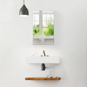 Armoire de Toilette avec Miroir SDB Blanc - Verre - Métal - 41 x 56 x 13 cm