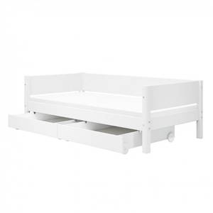 Lit Artax Blanc - Bois manufacturé - 101 x 67 x 210 cm