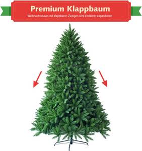 180cm Künstlicher Weihnachtsbaum Grün - Kunststoff - 110 x 180 x 11 cm