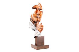 Metall Skulptur Keeper of Mystery Beige - Metall - 70 x 20 x 20 cm