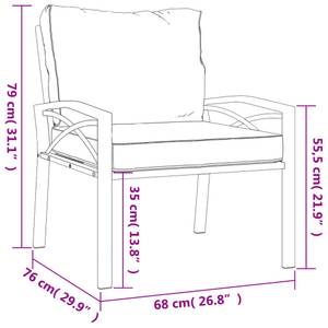 Gartenstuhl 3028360-2 (2er Set) Grau