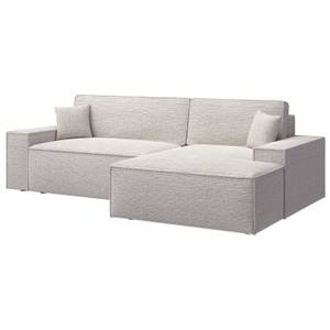 Ecksofa FARESE NEW Taupe - Ecke davorstehend rechts - Ottomane davorstehend rechts