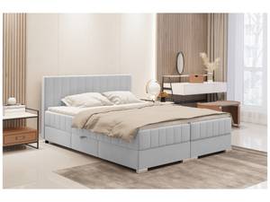 Boxspringbett Piaf Hellgrau - Breite: 146 cm - H3