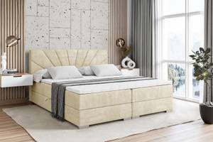 Boxspringbett MILTIO Ecru - Breite: 160 cm - H3