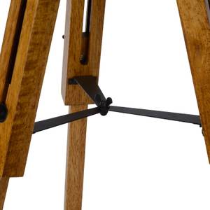 Stehleuchte Joshua Schwarz - Holzwerkstoff - Kunststoff - Holz teilmassiv - 46 x 107 x 46 cm