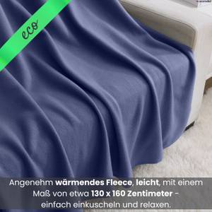 Fleecedecke eco-line 100% recycelt Blau