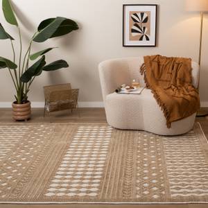 Waschbarer Teppich Dunya Geo Beige - 80 x 150 cm