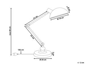 Lampe de table MERAMEC Noir - Argenté