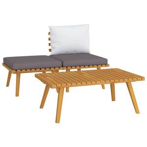 Garten-Lounge-Set Grau - Massivholz - Holzart/Dekor - 55 x 35 x 90 cm