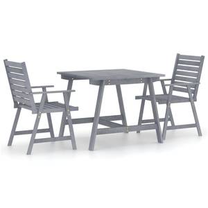 Gartenmöbel-Set Grau - Massivholz - Holzart/Dekor - 62 x 74 x 88 cm