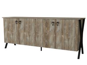 Sideboard Zeth Eiche Braun - Holzwerkstoff - 180 x 77 x 45 cm