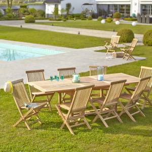 Gartenlounge ( Set 9) Braun - Massivholz - 100 x 75 x 180 cm