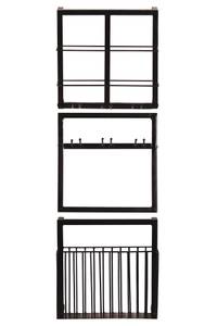 THIS & THAT Wandregal-Set, 3-teilig Schwarz - Metall - 35 x 115 x 15 cm