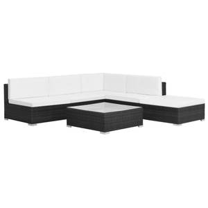 Garten-Sofagarnitur (6-teilig) 296270 Schwarz - Polyrattan - 74 x 26 x 74 cm