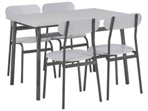 Ensemble pour salle à manger VELDEN Noir - Gris - Bois manufacturé - 110 x 81 x 70 cm