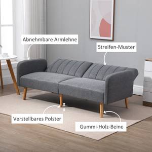 Schlafsofa 839-214GY Grau - Massivholz - 75 x 73 x 173 cm